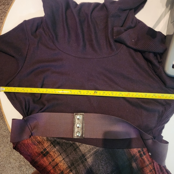 Signature Brown Dress with Plaid Bottom Size 2XL - Picture 5 of 5